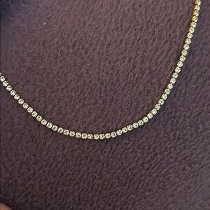 Elegant Gold Tennis Necklace